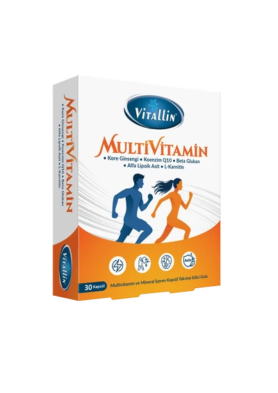 Vitallin Multivitamin 30 kapsül ürün kutusu
