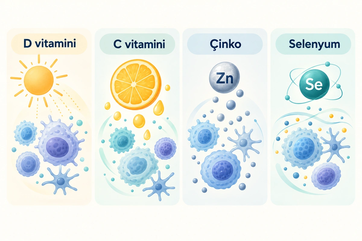 Comparison of vitamin D, vitamin C, zinc and selenium