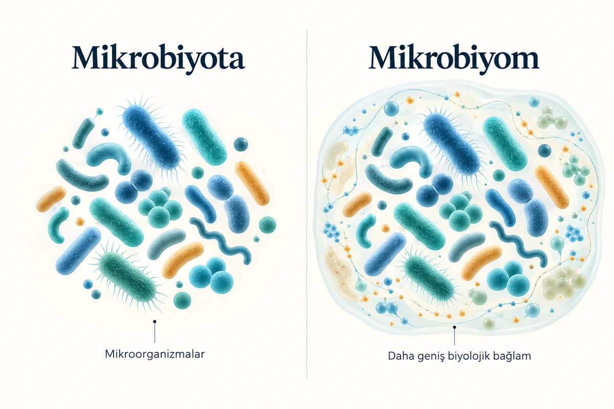 Comparison of microbiota and microbiome