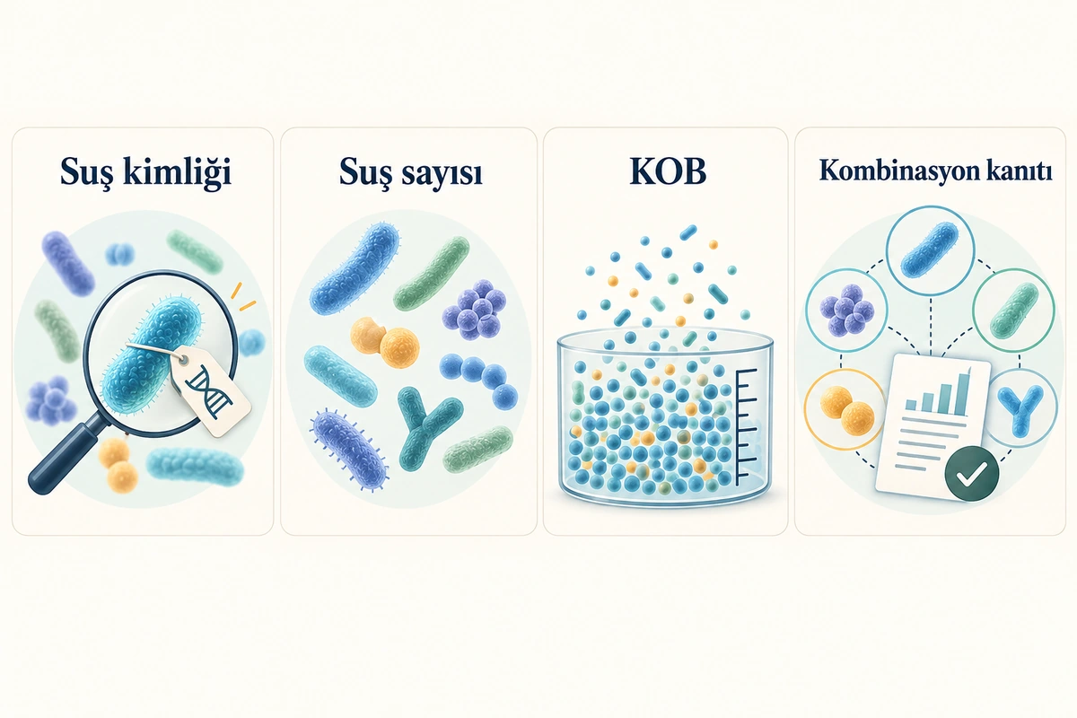 Çoklu suş probiyotiklerde suş kimliği, suş sayısı, KOB ve kombinasyon kanıtı değerlendirmesi