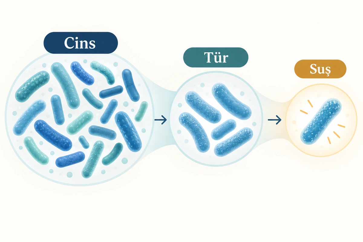 Hierarchy showing genus, species and strain classification in probiotics